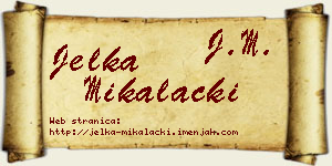 Jelka Mikalački vizit kartica